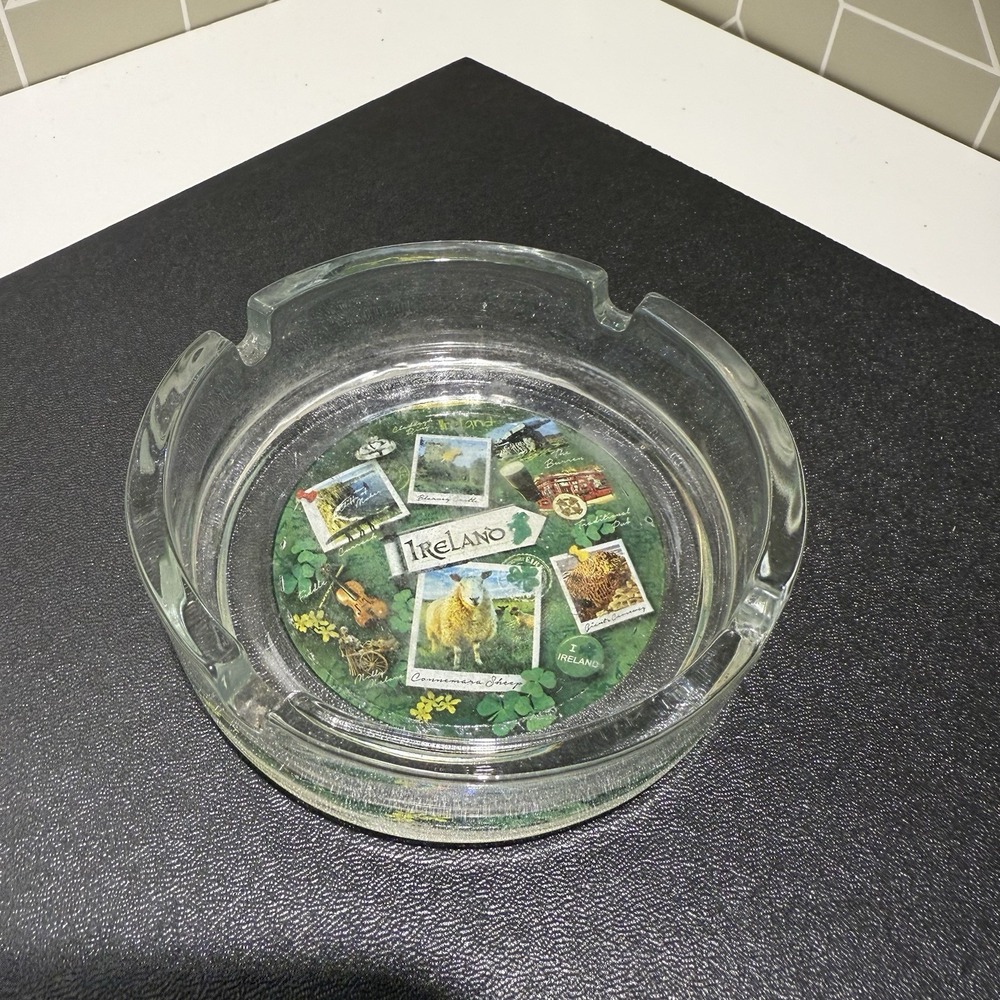Ireland‎ Vintage GLASS ASHTRAY